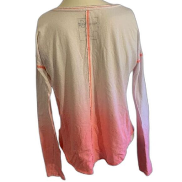 Free People We the Free Cotton Long Sleeve Ombre T-shirt Top Multicolor Size XS - Picture 2 of 5